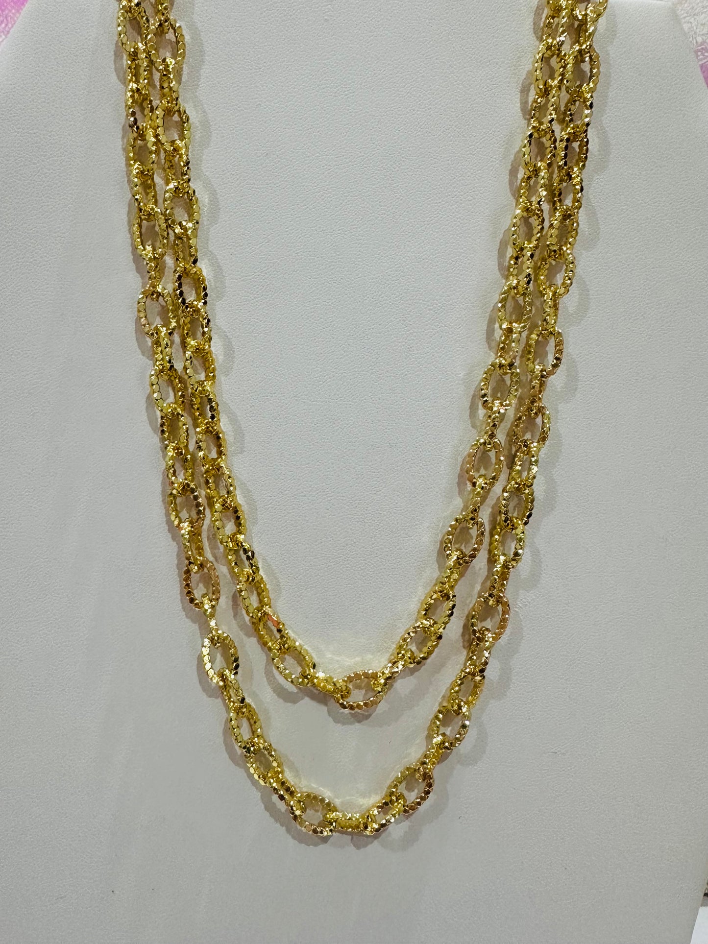 Diamond Cut Oval Link Chain