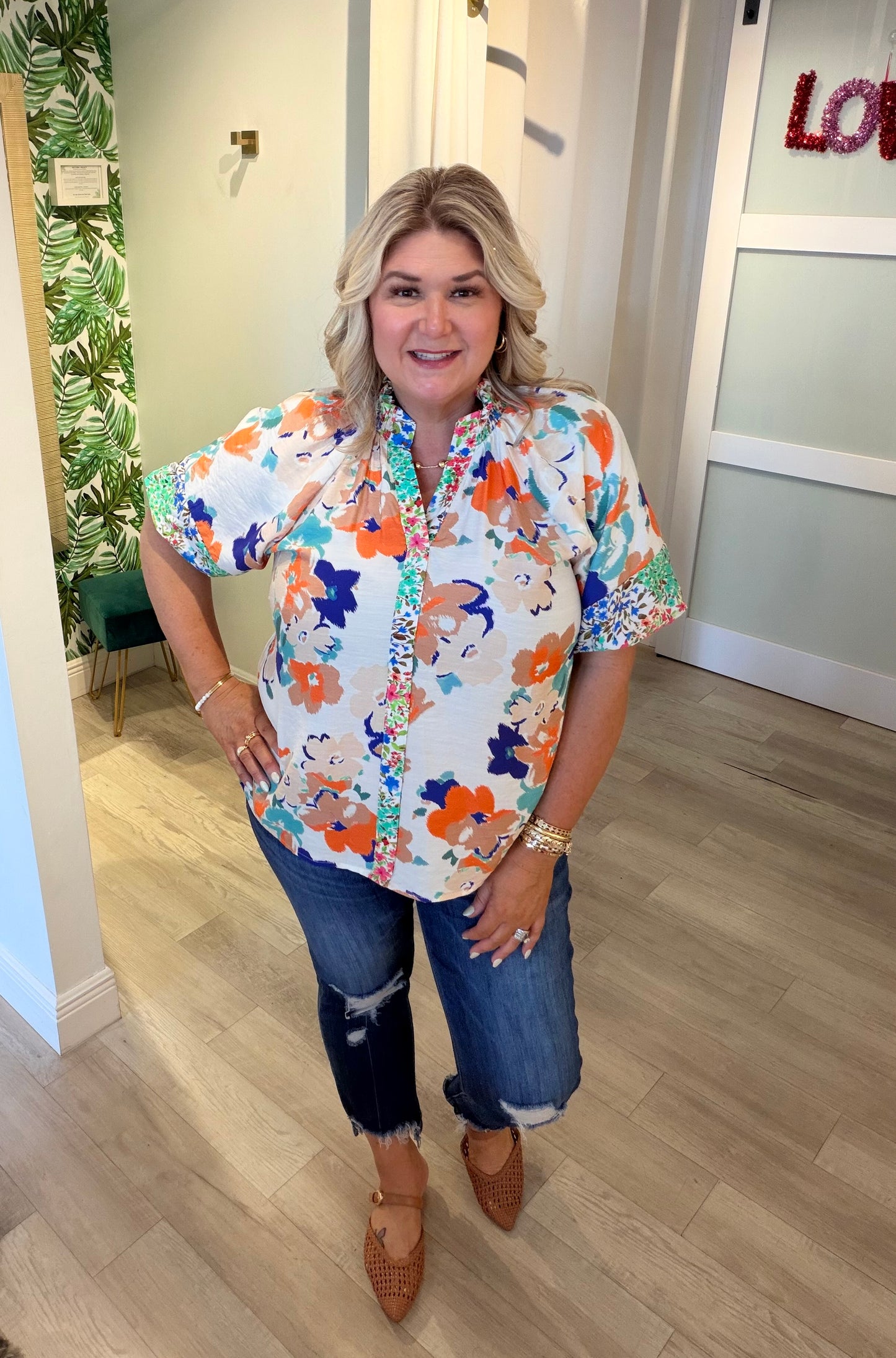Falling Floral Top