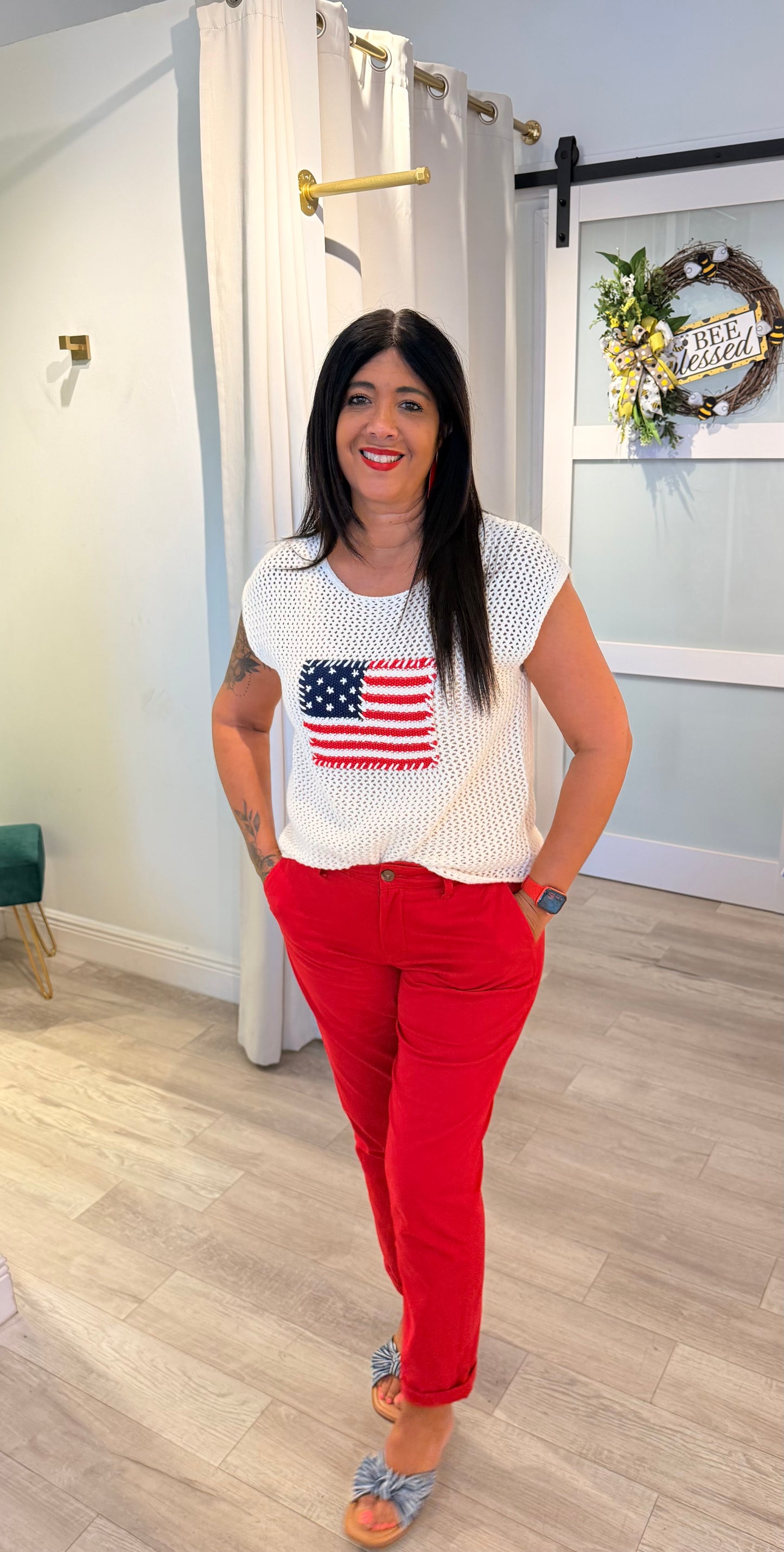 Stars & Stripes Crochet Sweater