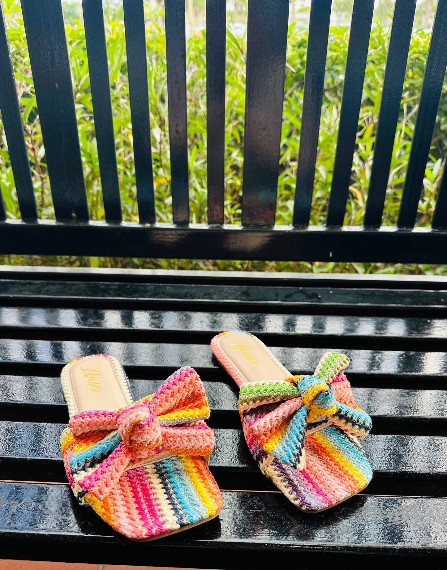 Raffia Bow Sandals *Final Sale*
