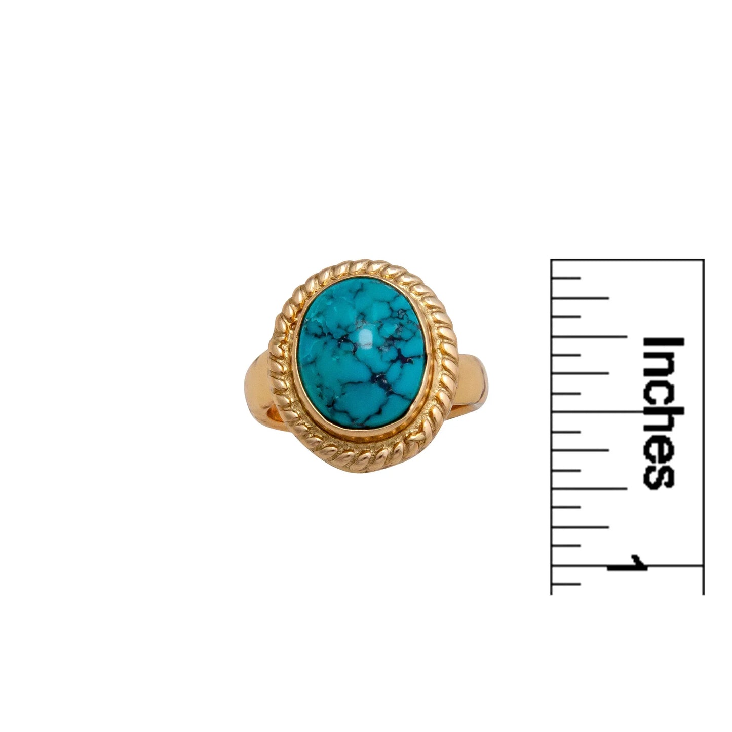 Turquoise oval ring