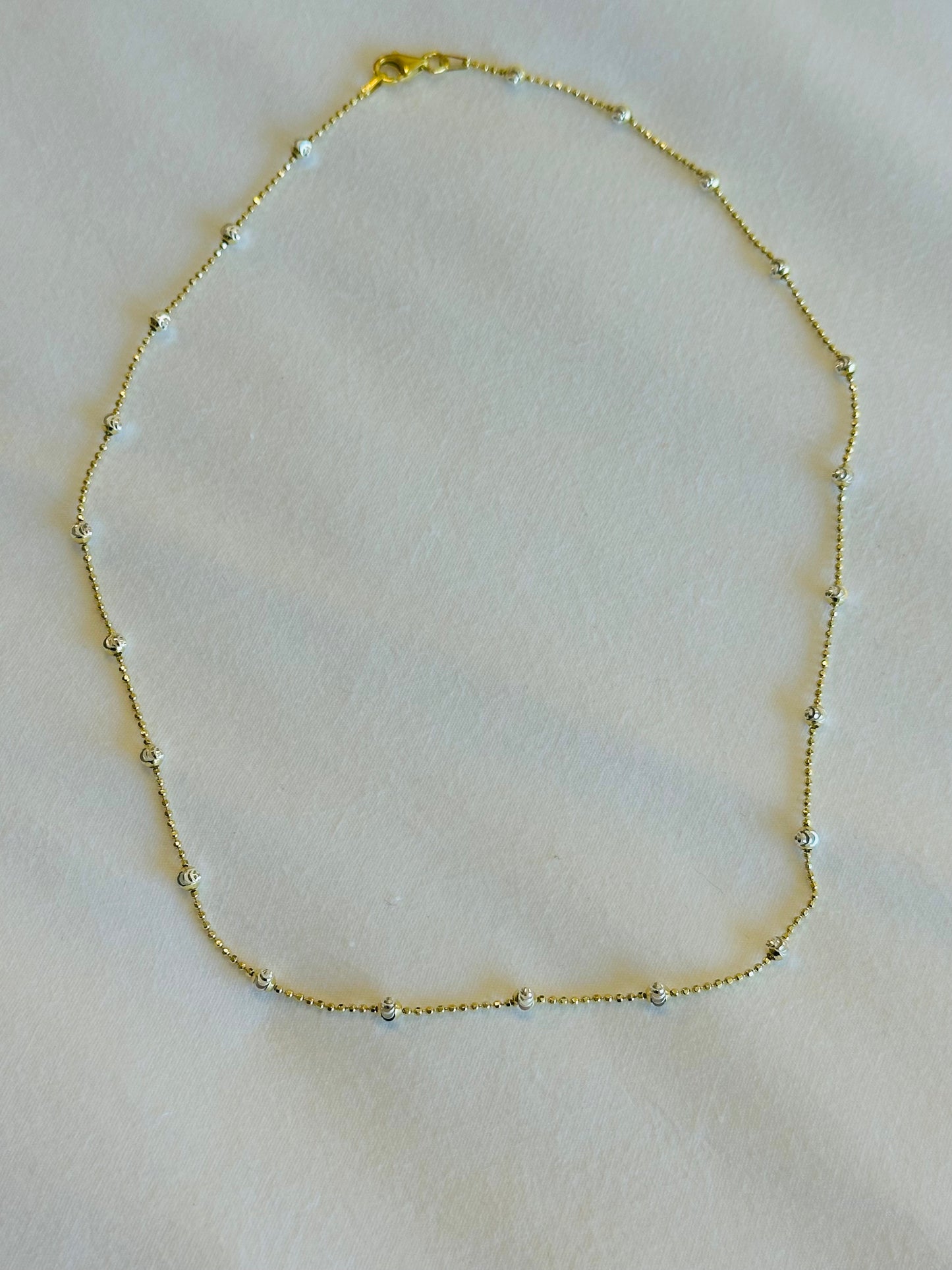 Two Tone Diamond Cut Chain