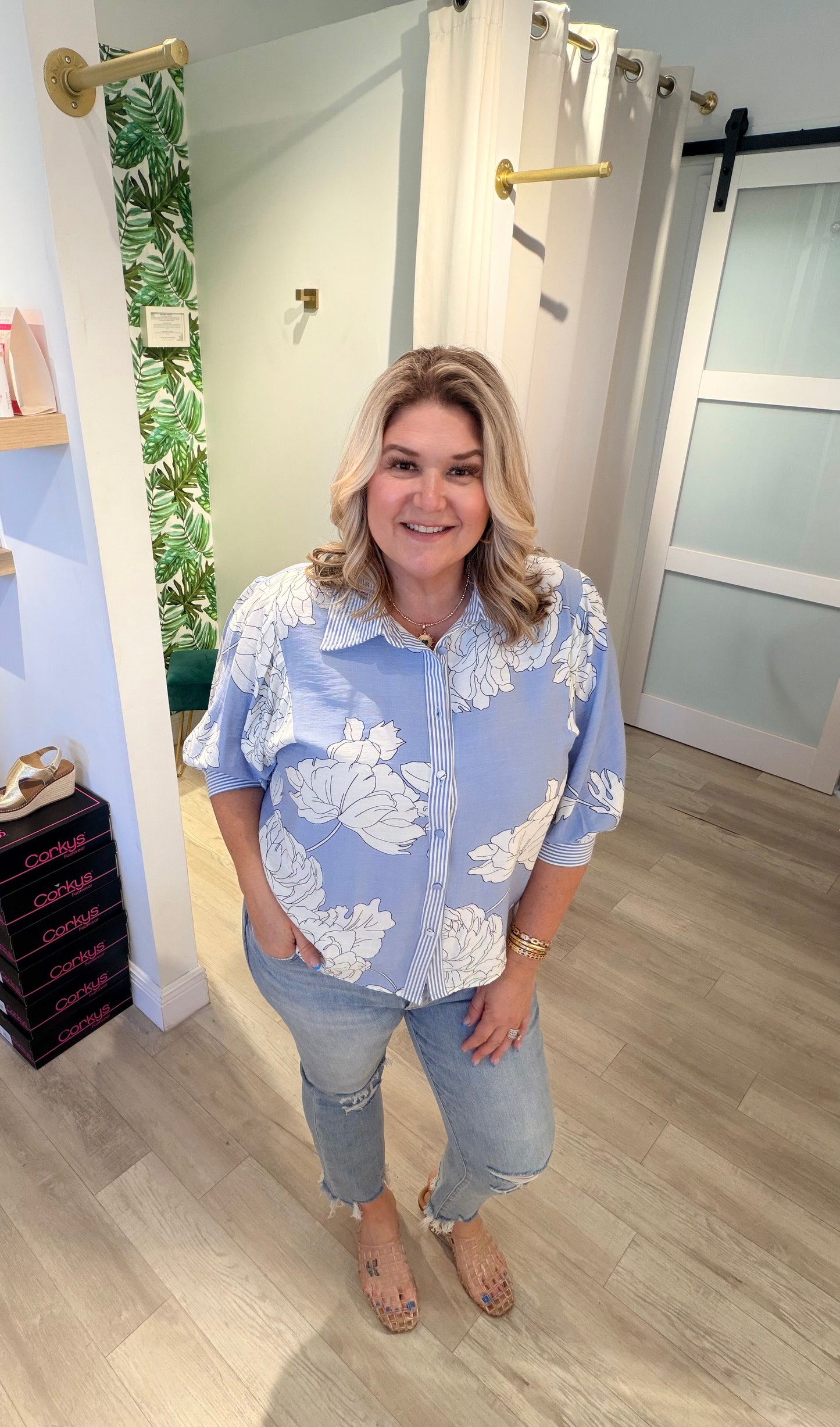 Floral Sketch Top