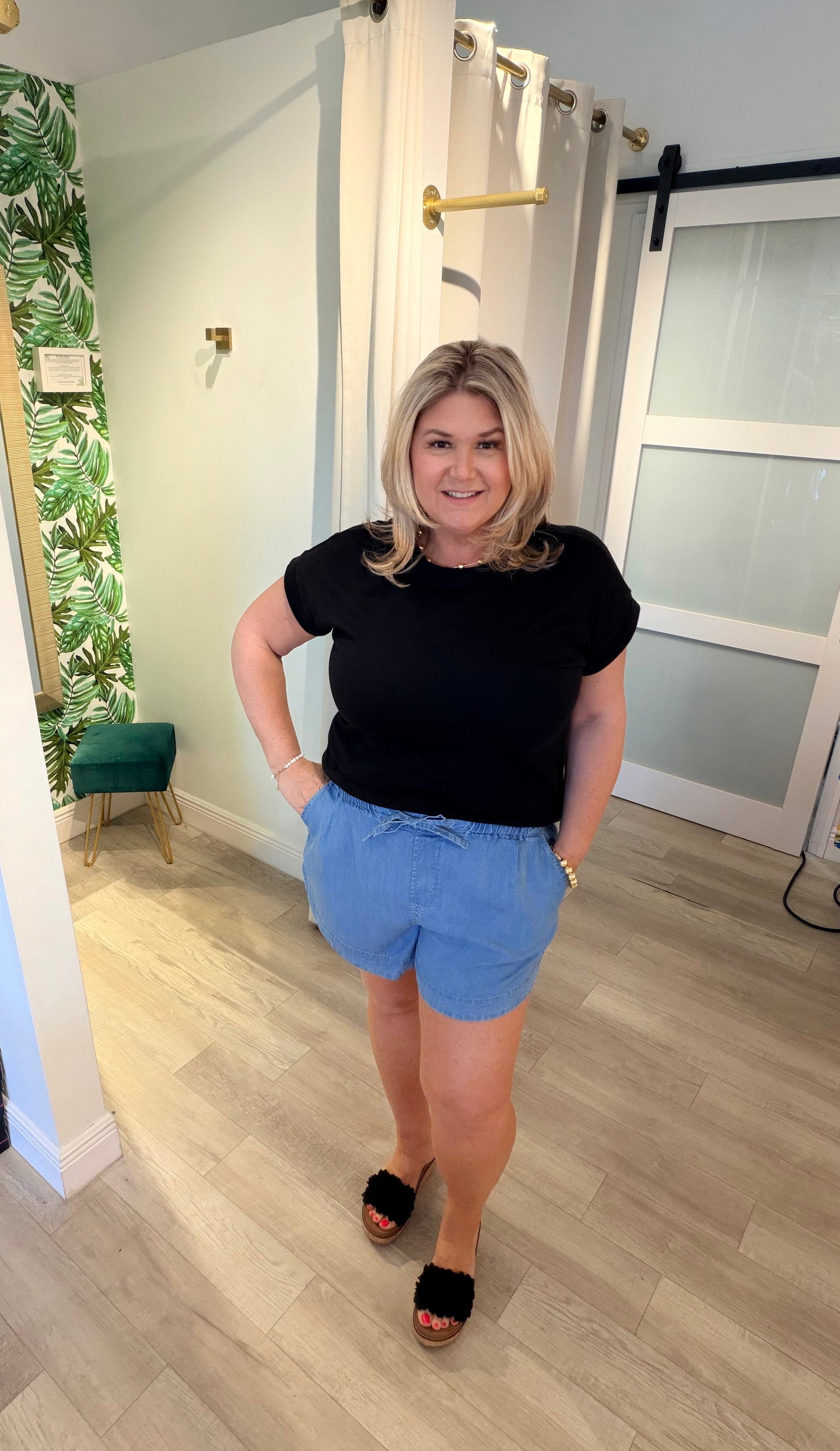 Summer Chambray Shorts