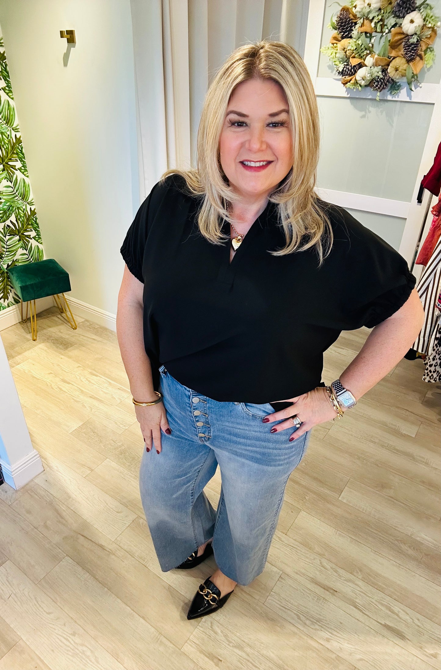 Beverly Button Fly Denim