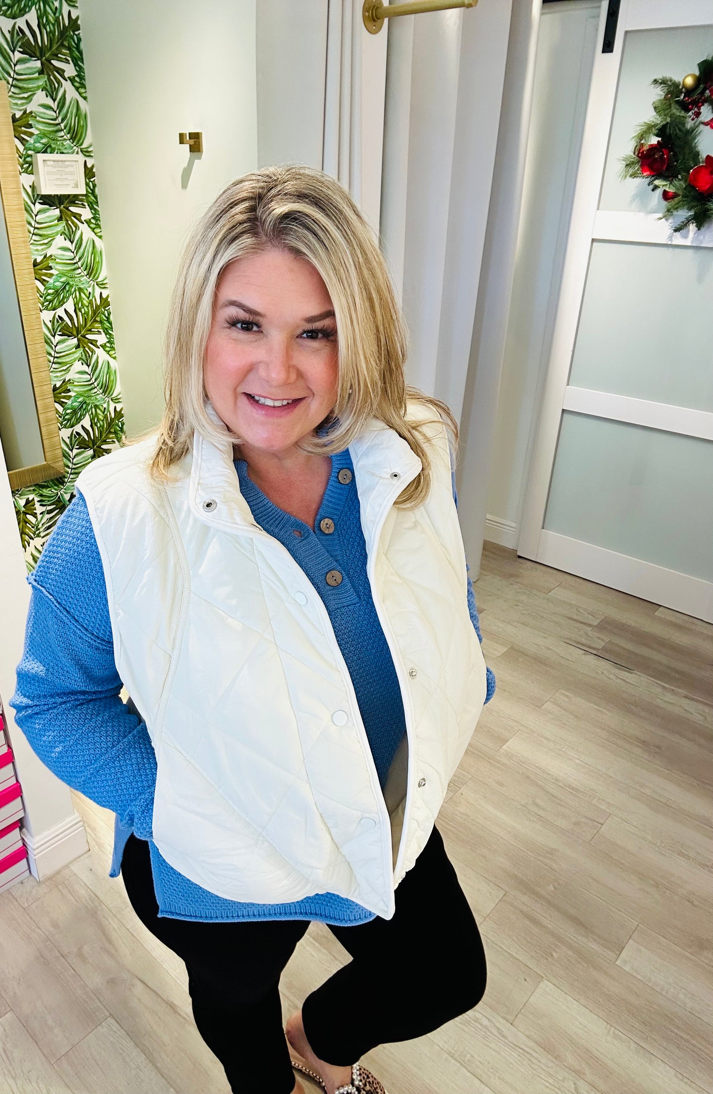 Cream Puff Quilted Vest