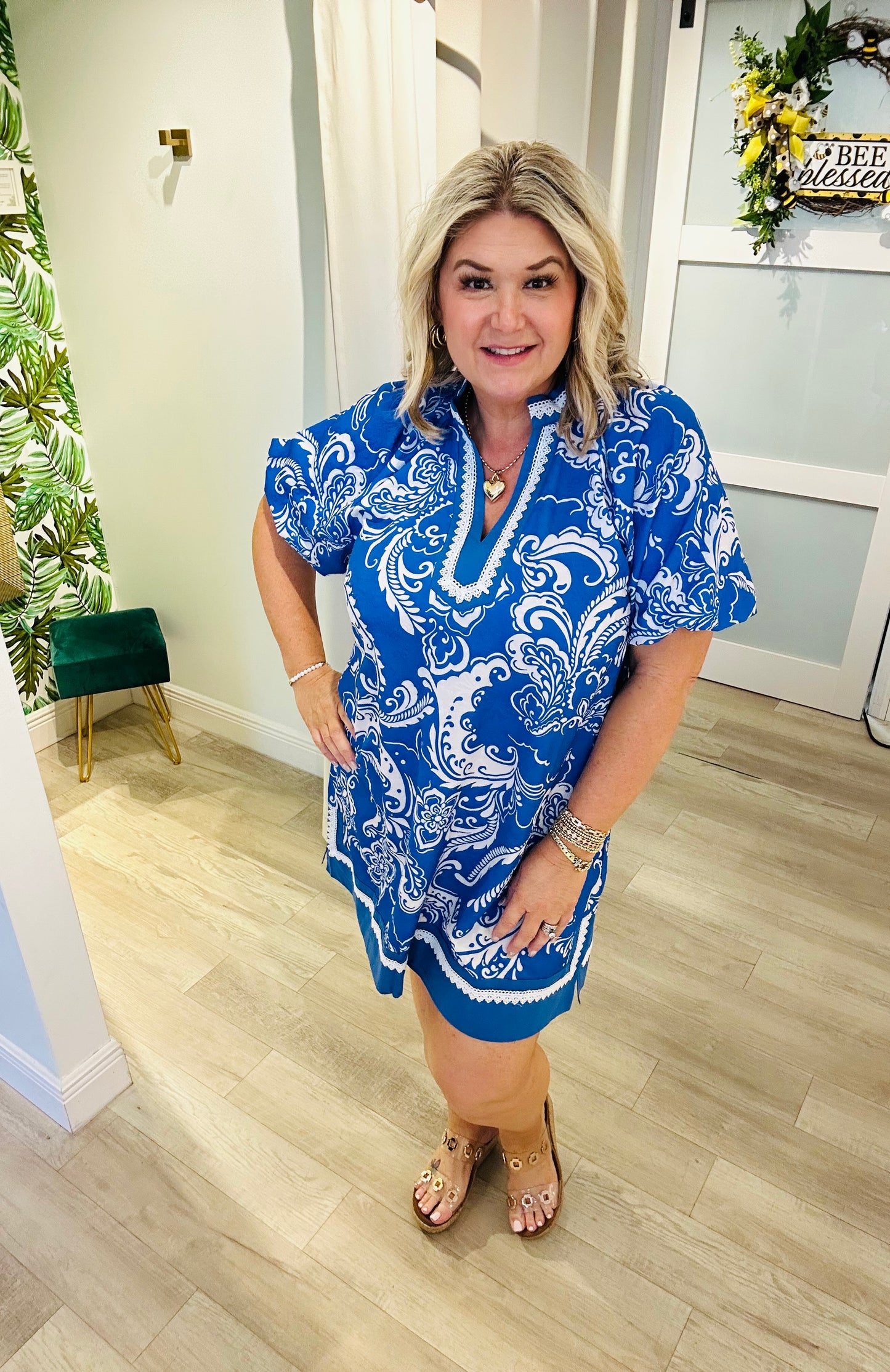 Periwinkle Paisley Dress