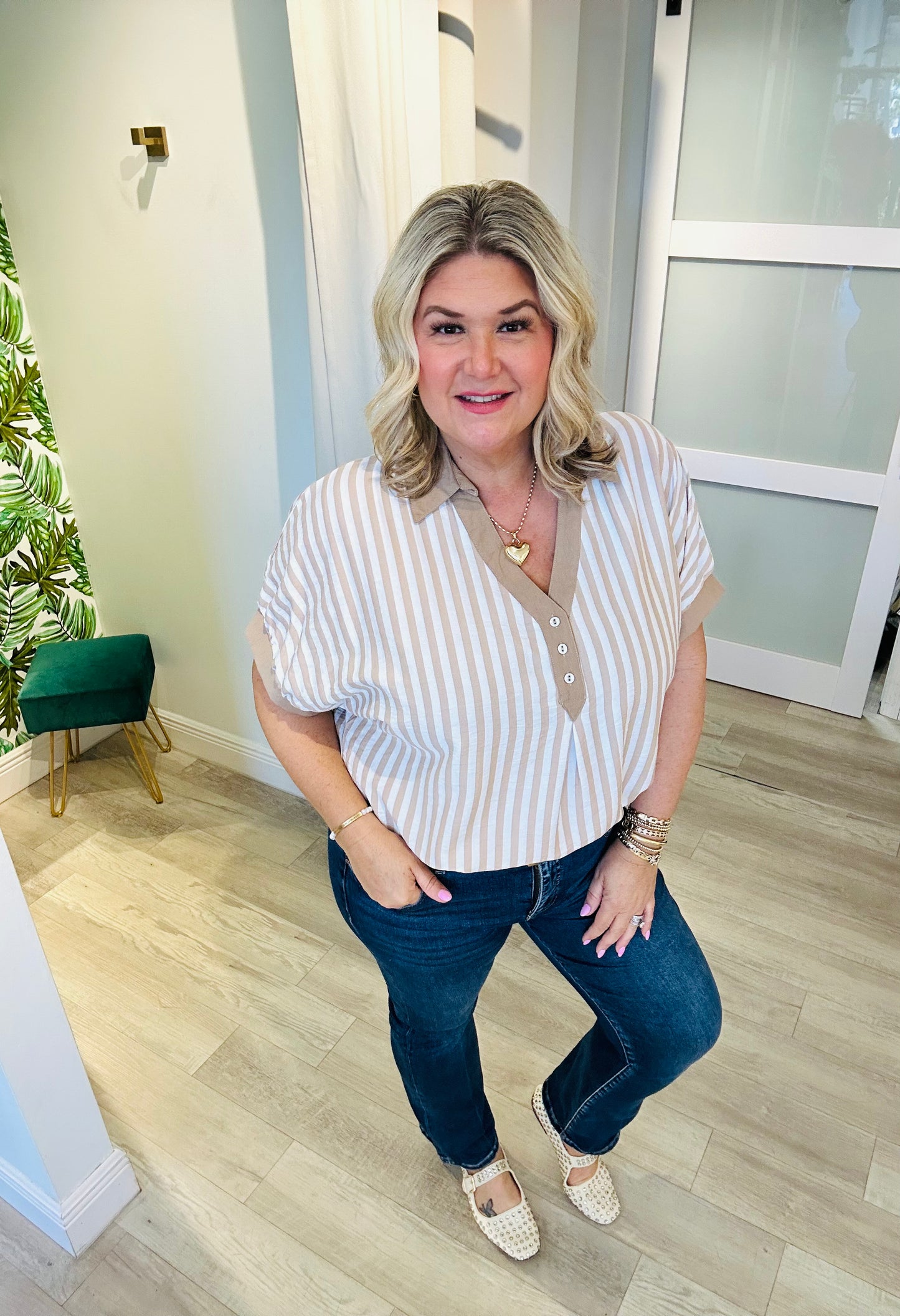 Driftwood Stripe Top