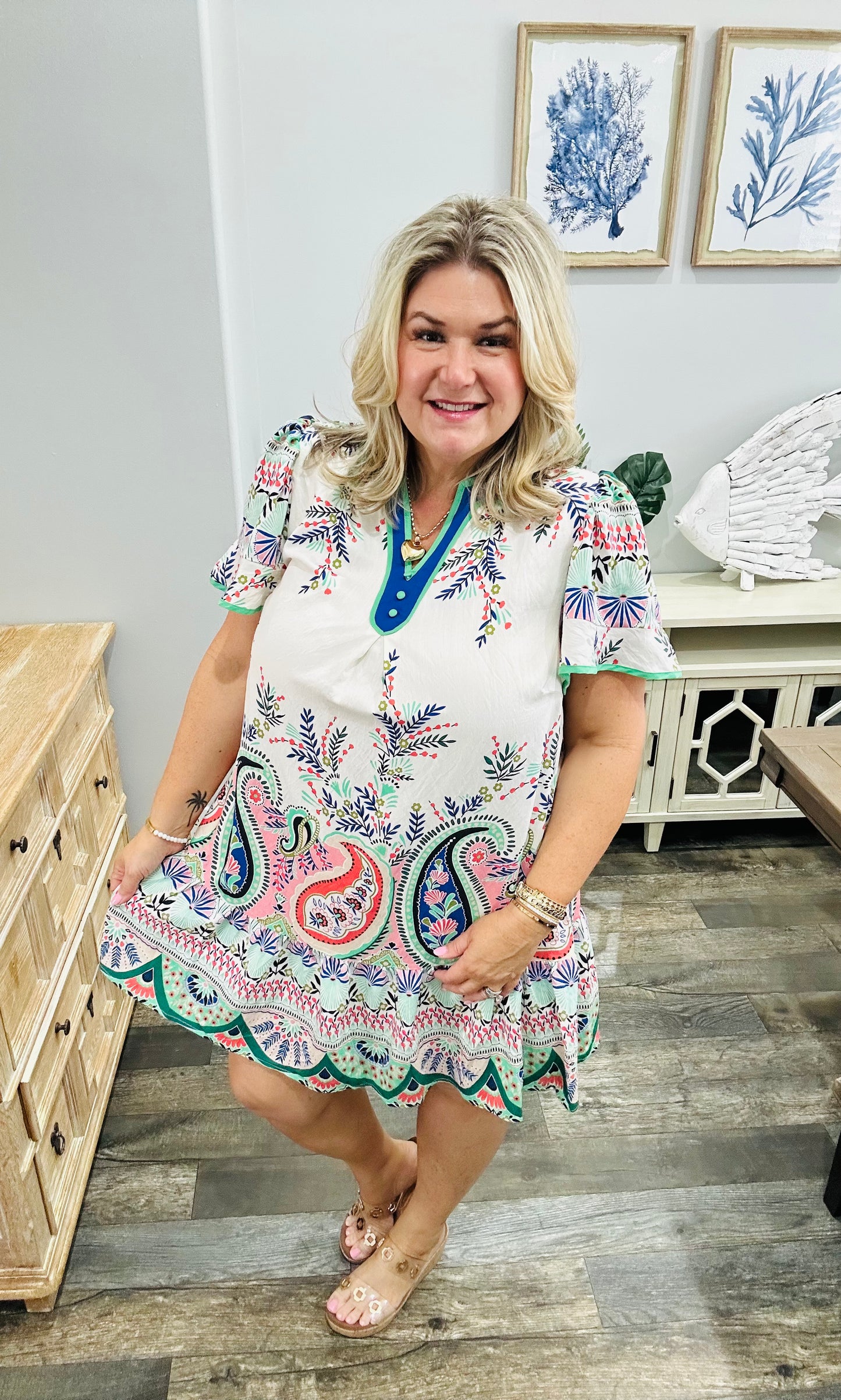 Island Paisley Dress