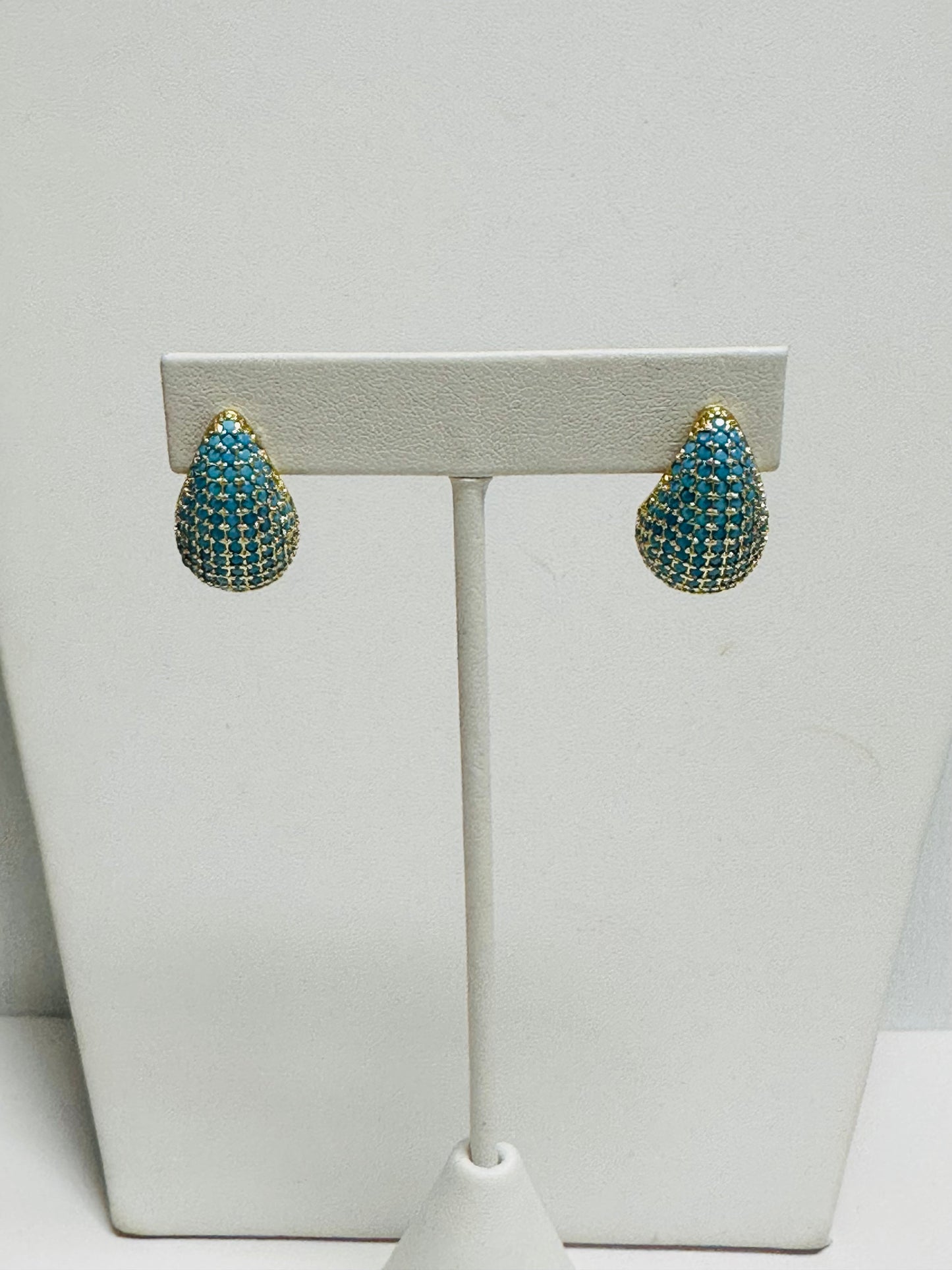 Pave Tear Drop Earring