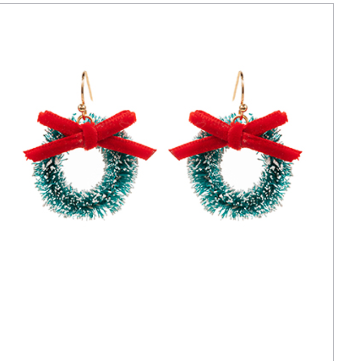 Holiday Wreath Earrings