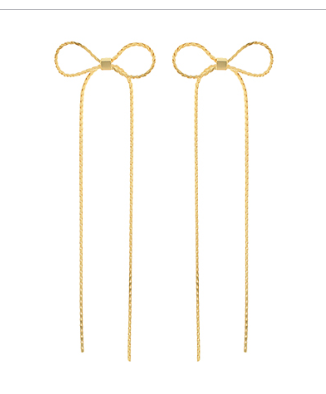 Chain Bow Earrings