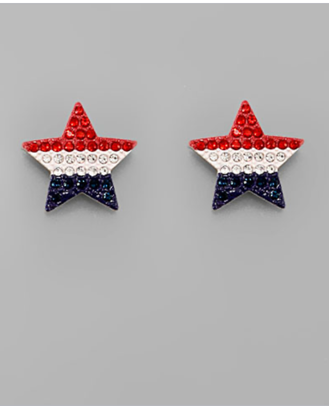 Rhinestone Star Earrings