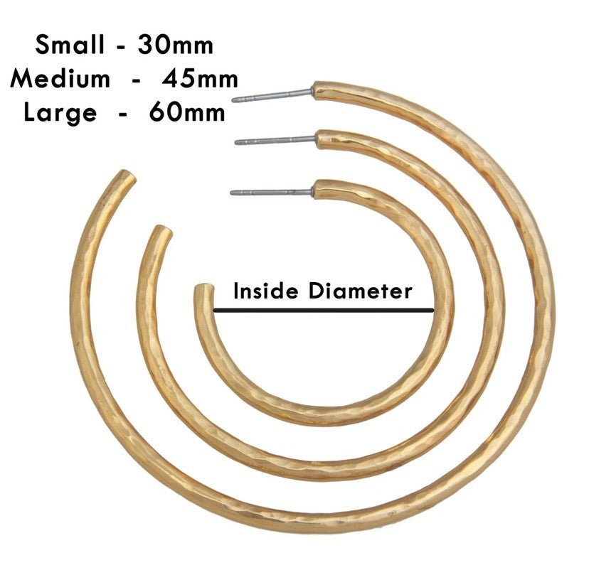 ALCHEMIA HAMMERED HOOP EARRINGS