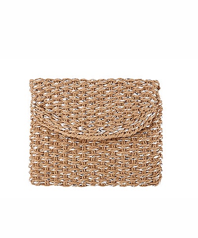 Metallic Straw Crossbody