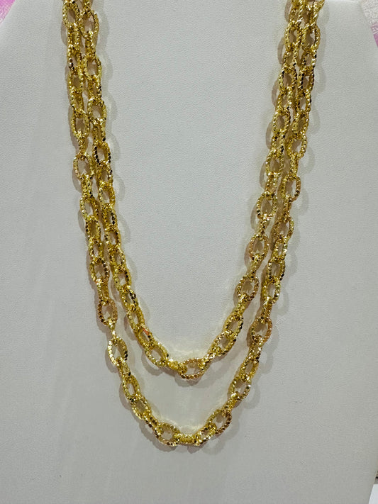 Diamond Cut Oval Link Chain