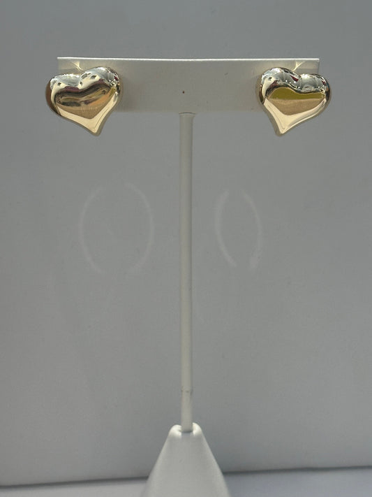 Puff Heart Studs