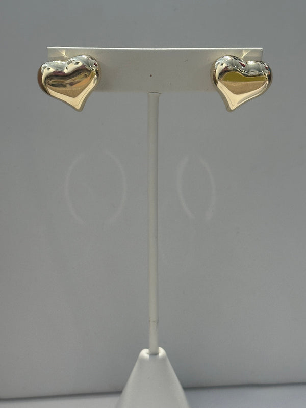 Puff Heart Studs