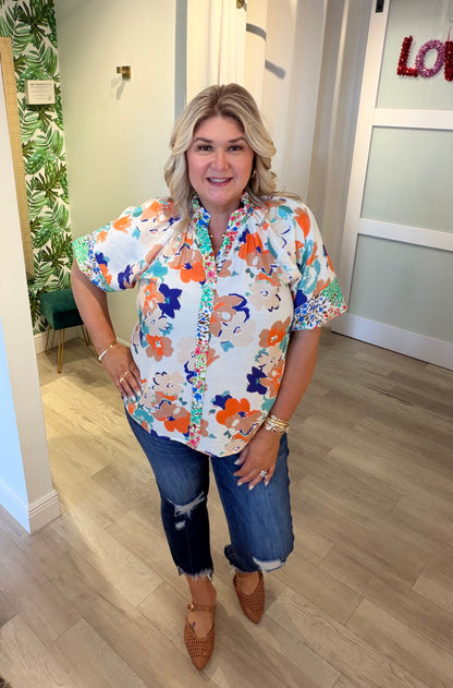 Falling Floral Top