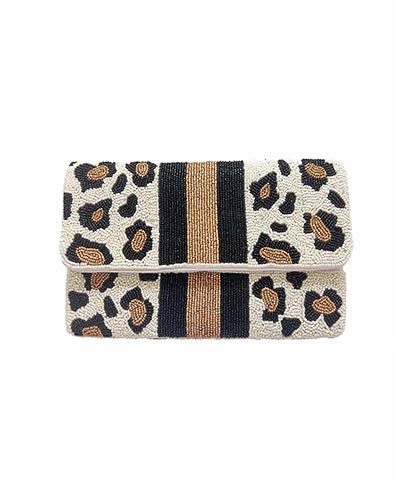 Leopard Beaded Bag