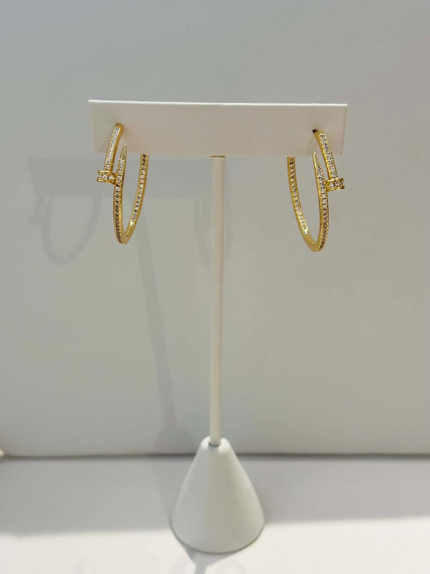 Pave Nail Head Hoops