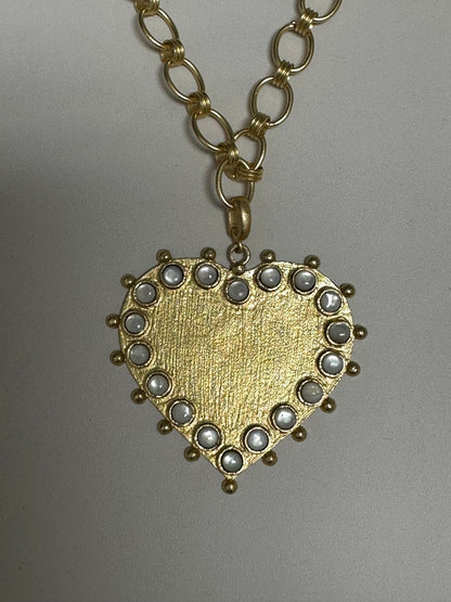 Mother Of Pearl Heart Pendent