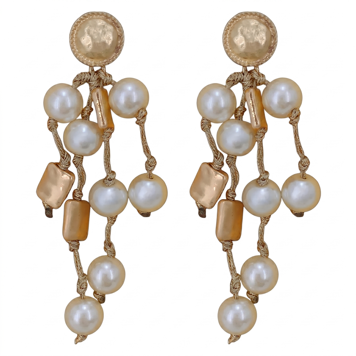 Beaded Pearl Earrings