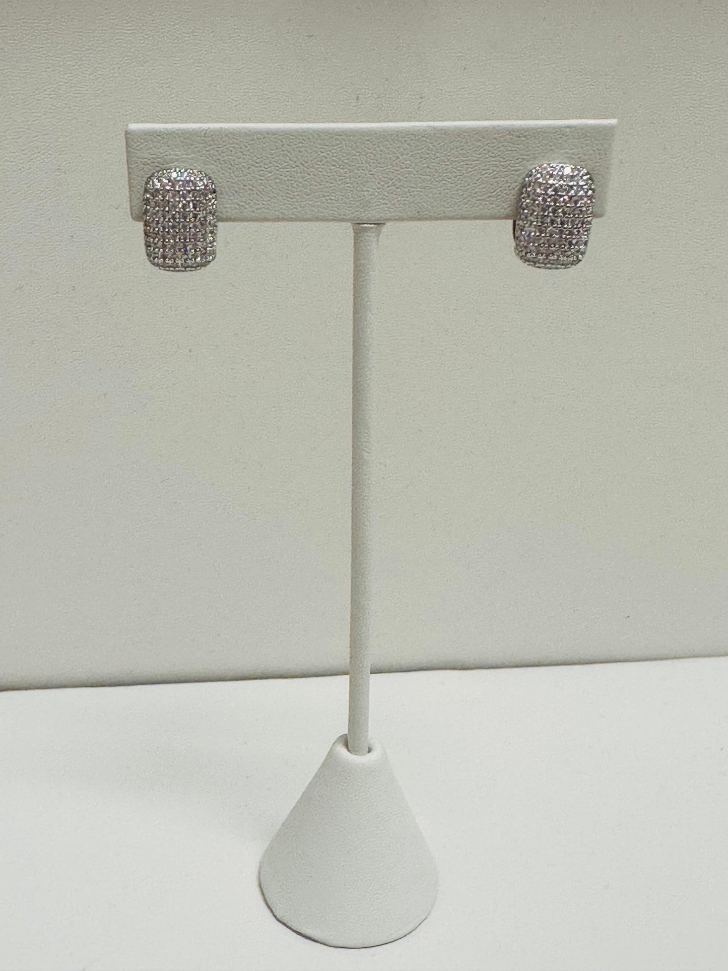 Pave Rectangle Huggies