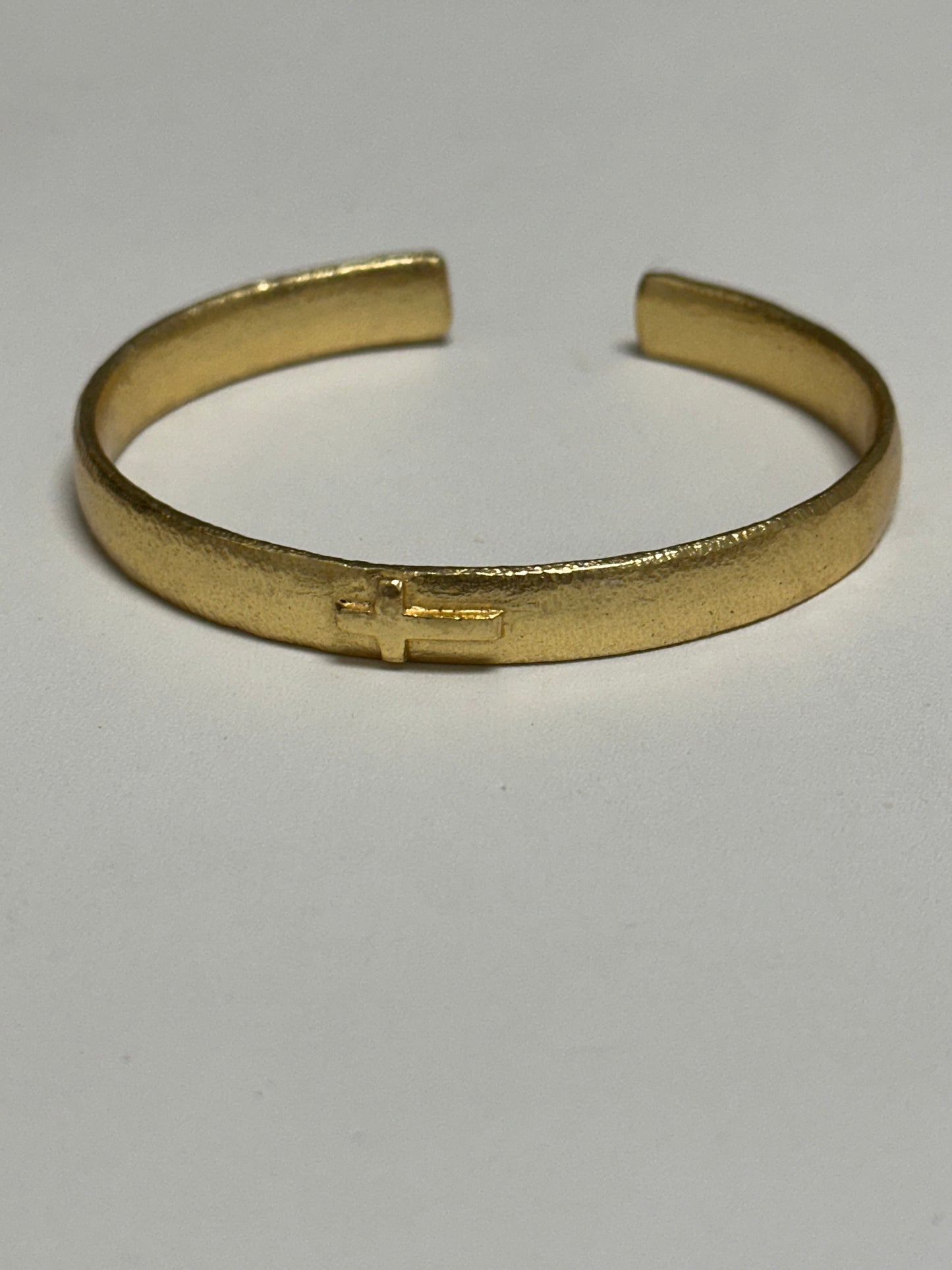 Matte Gold Cross Cuff
