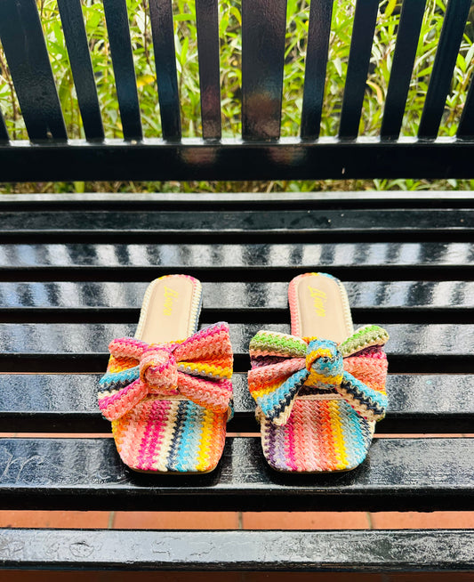Raffia Bow Sandals *Final Sale*
