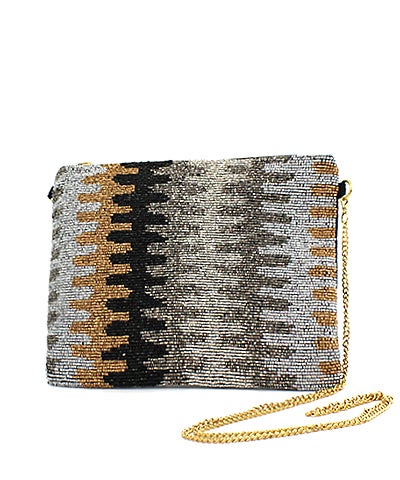 Metallic Beaded Bag