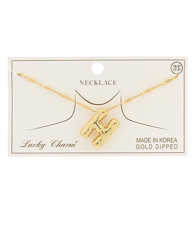 Bubble Initial Necklace