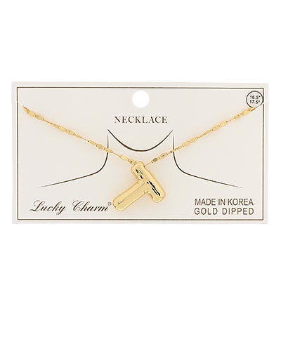 Bubble Initial Necklace