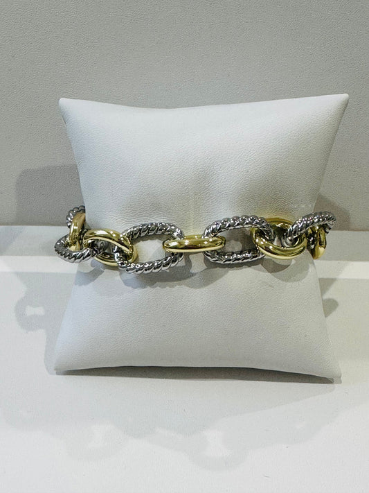 Two Tone Link Bracelet