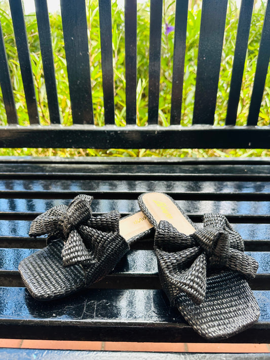 Black Bow Sandals *Final Sale*