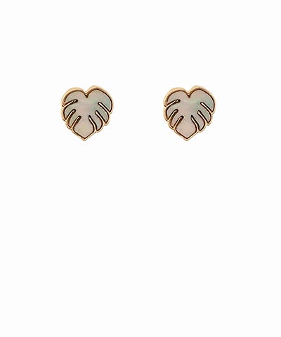 Monstera Leaf Studfs