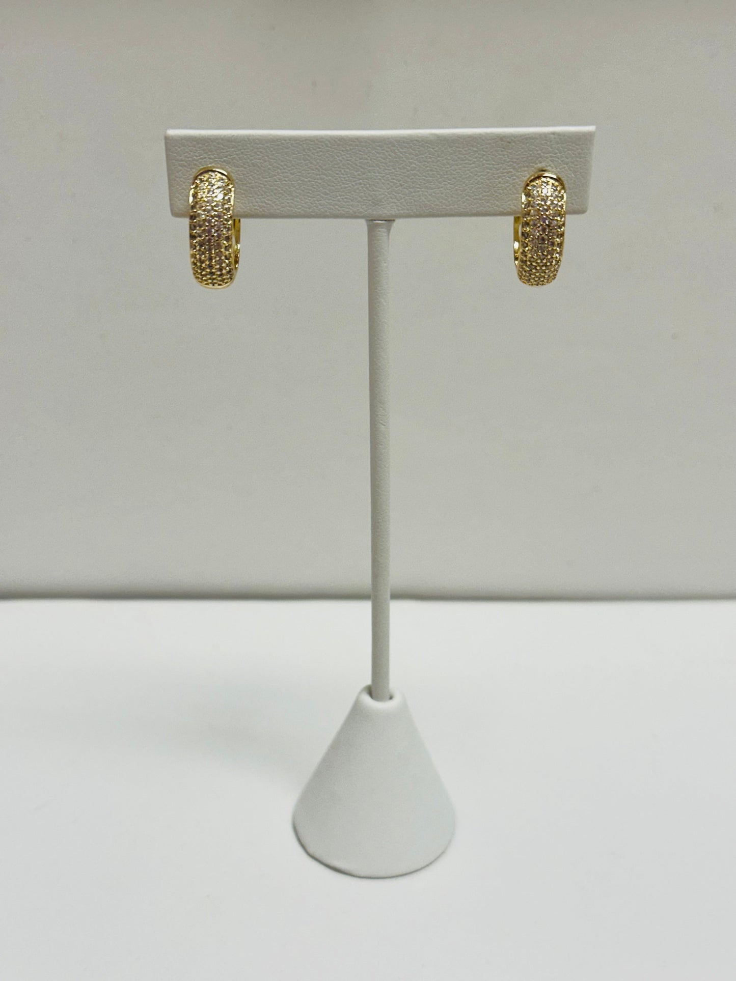 Pave Hoop Earrings