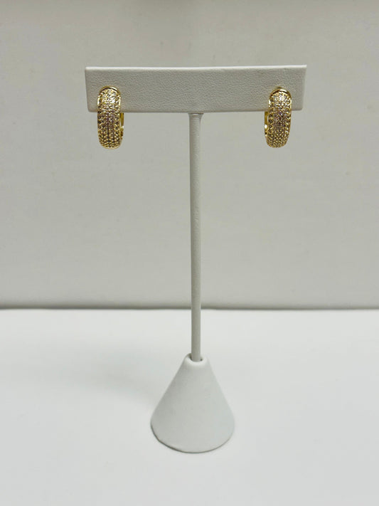 Pave Hoop Earrings