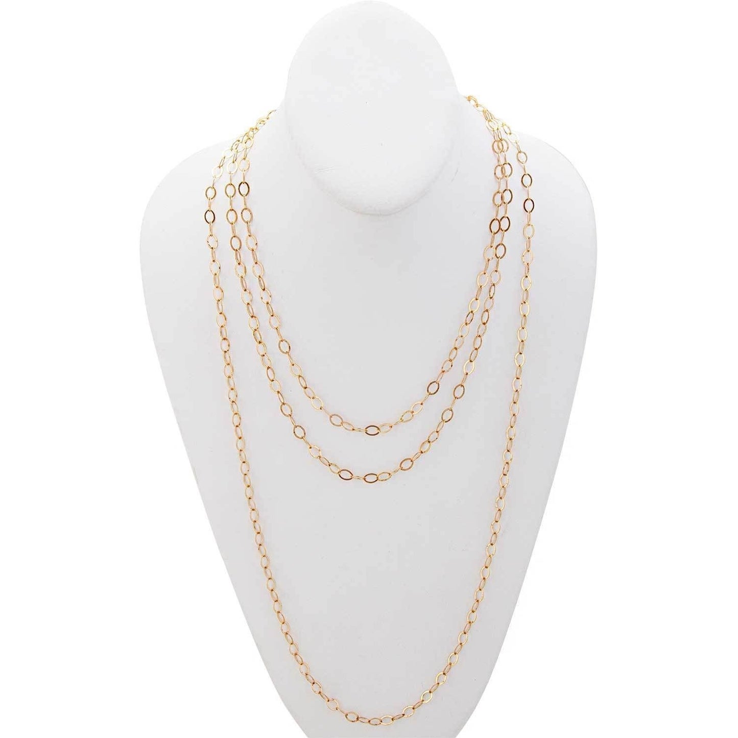 FLAT OVAL BASE METAL CHAIN