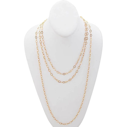 FLAT OVAL BASE METAL CHAIN