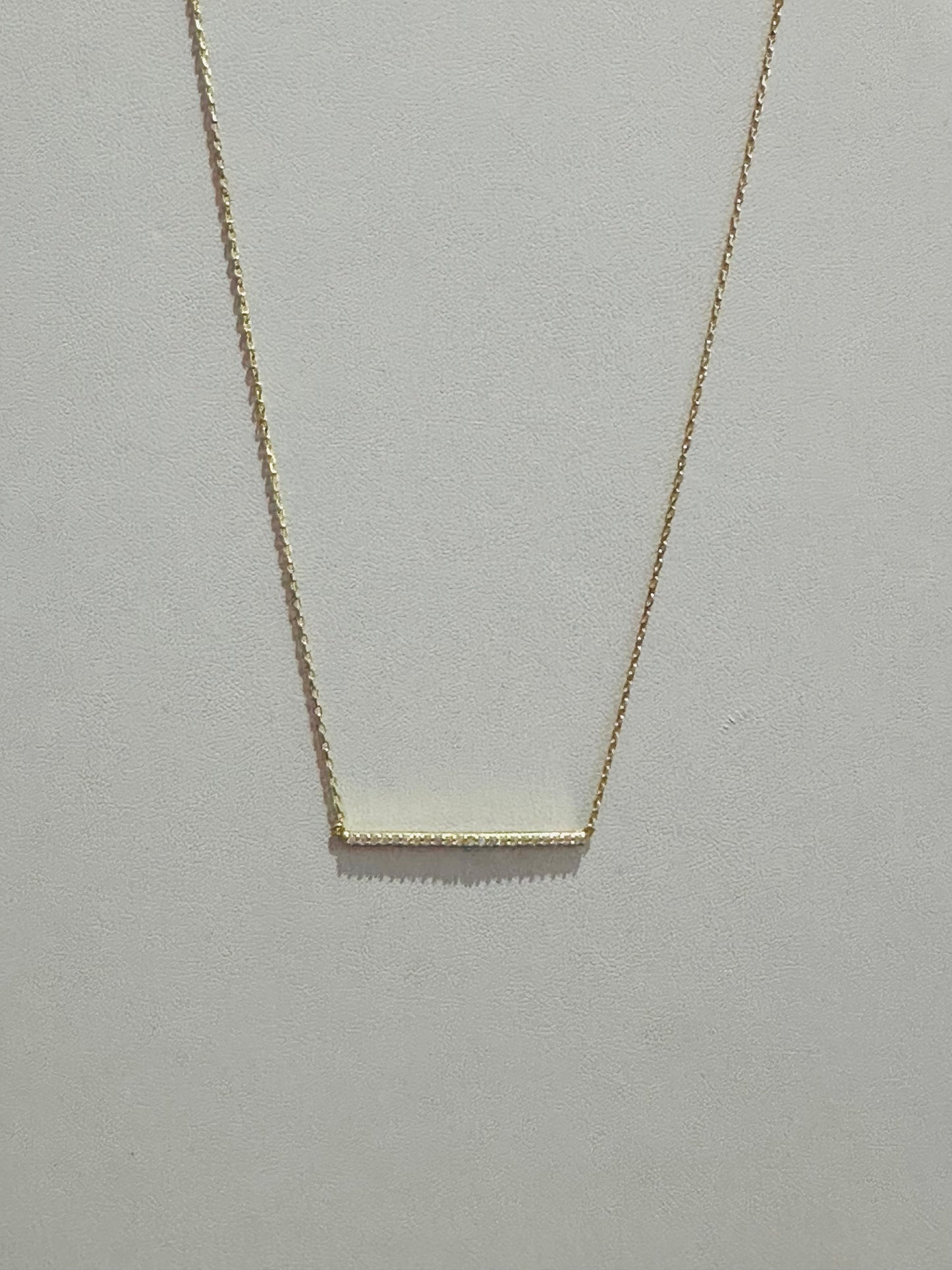 Pave Bar Necklace