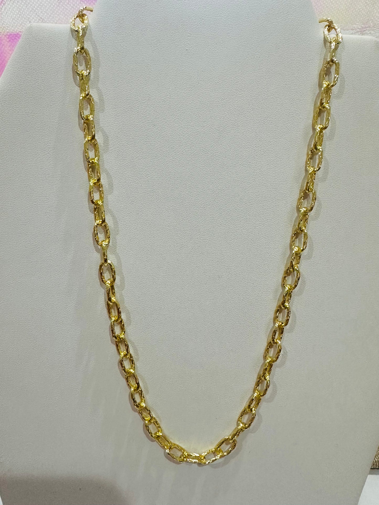 Small Diamond Cut Link