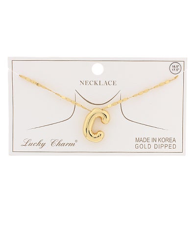 Bubble Initial Necklace