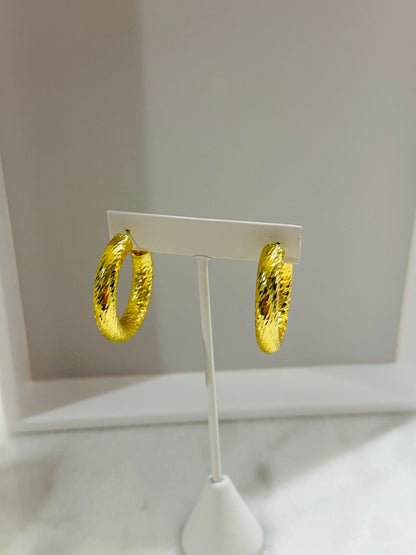Diamond cut hoops