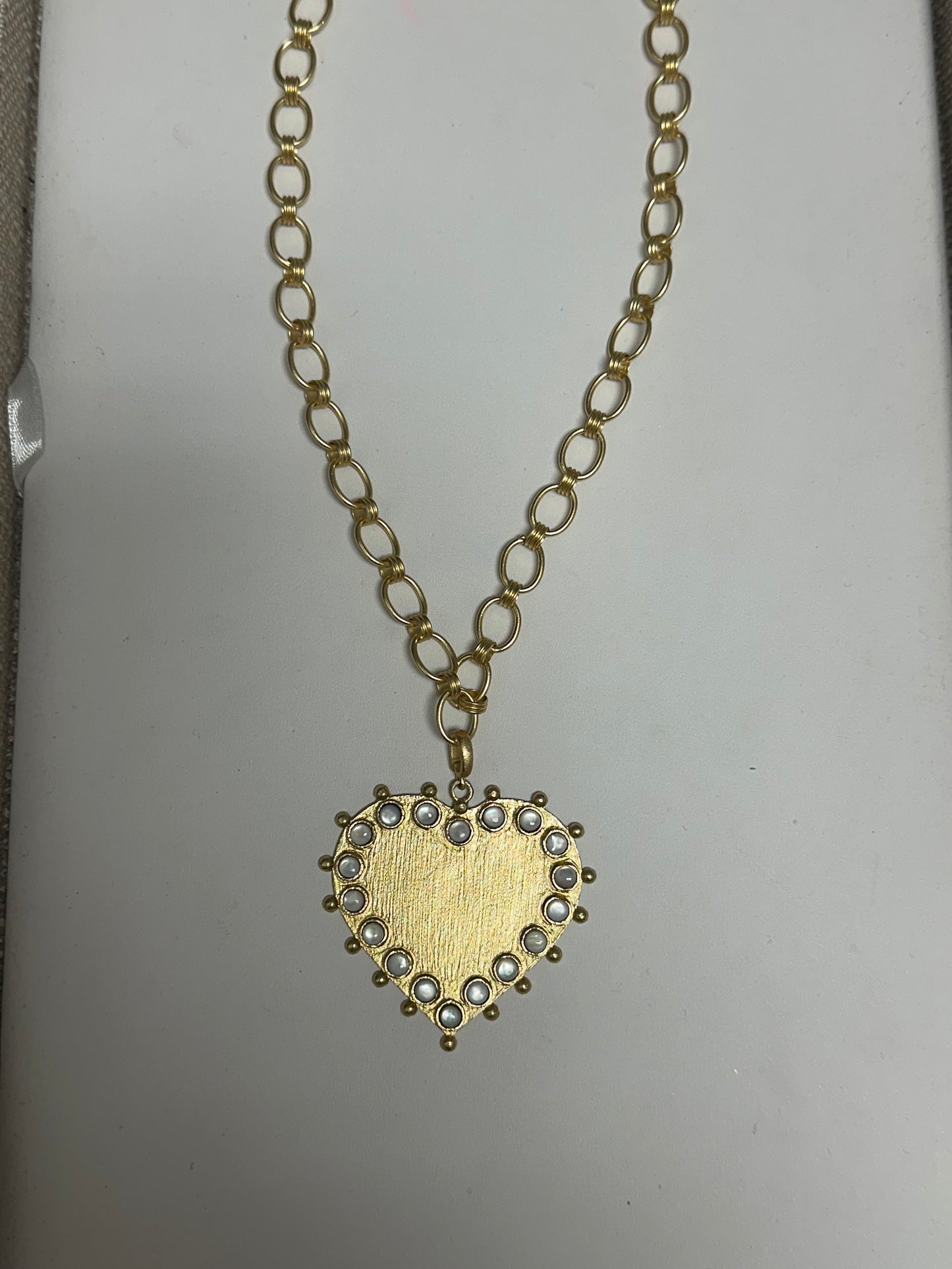 Mother Of Pearl Heart Pendent