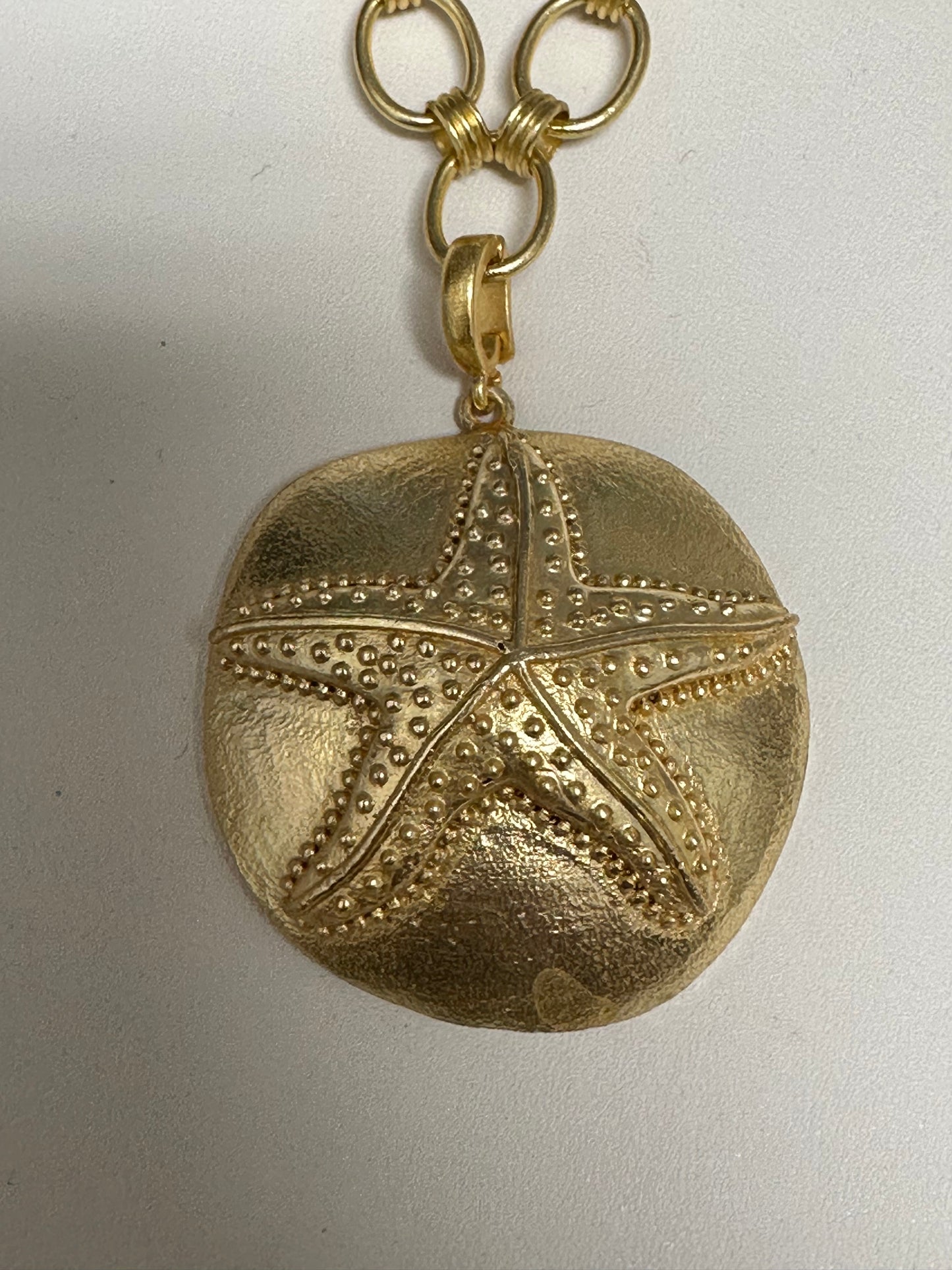 Matte Gold Starfish Pendent