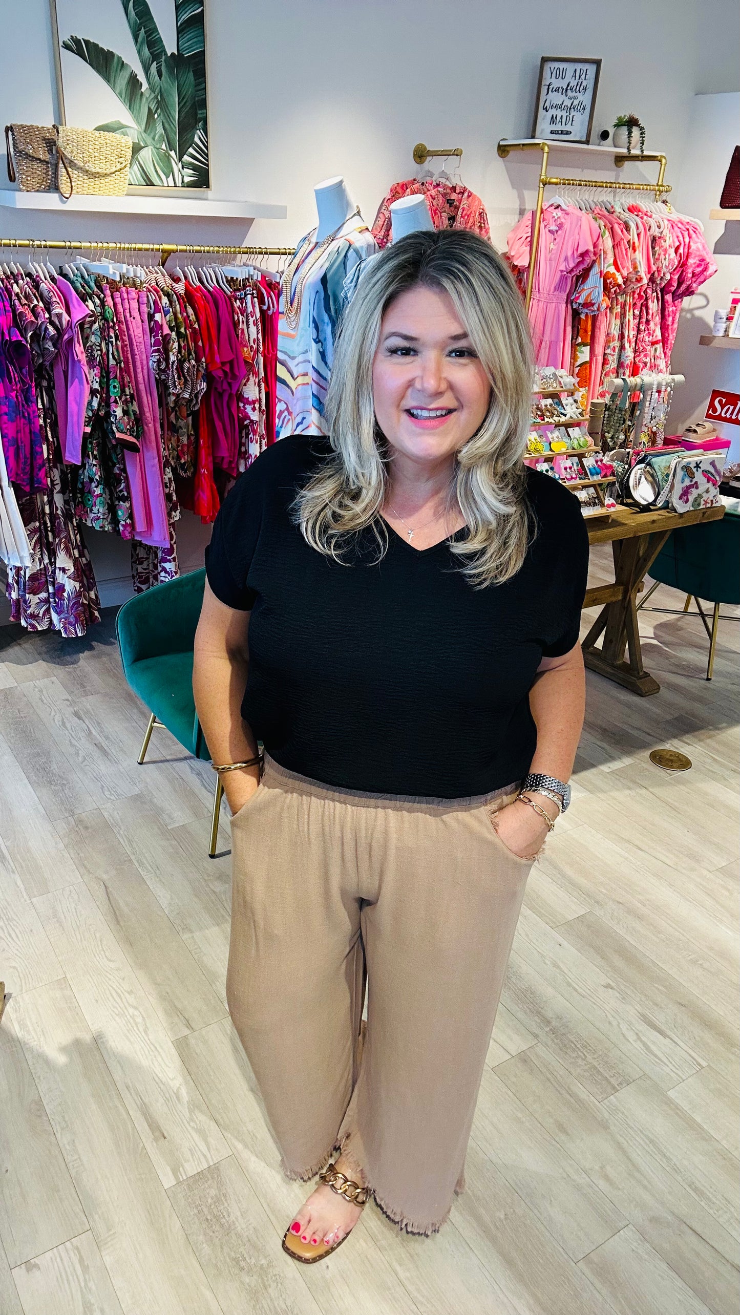 Latte Linen Pant
