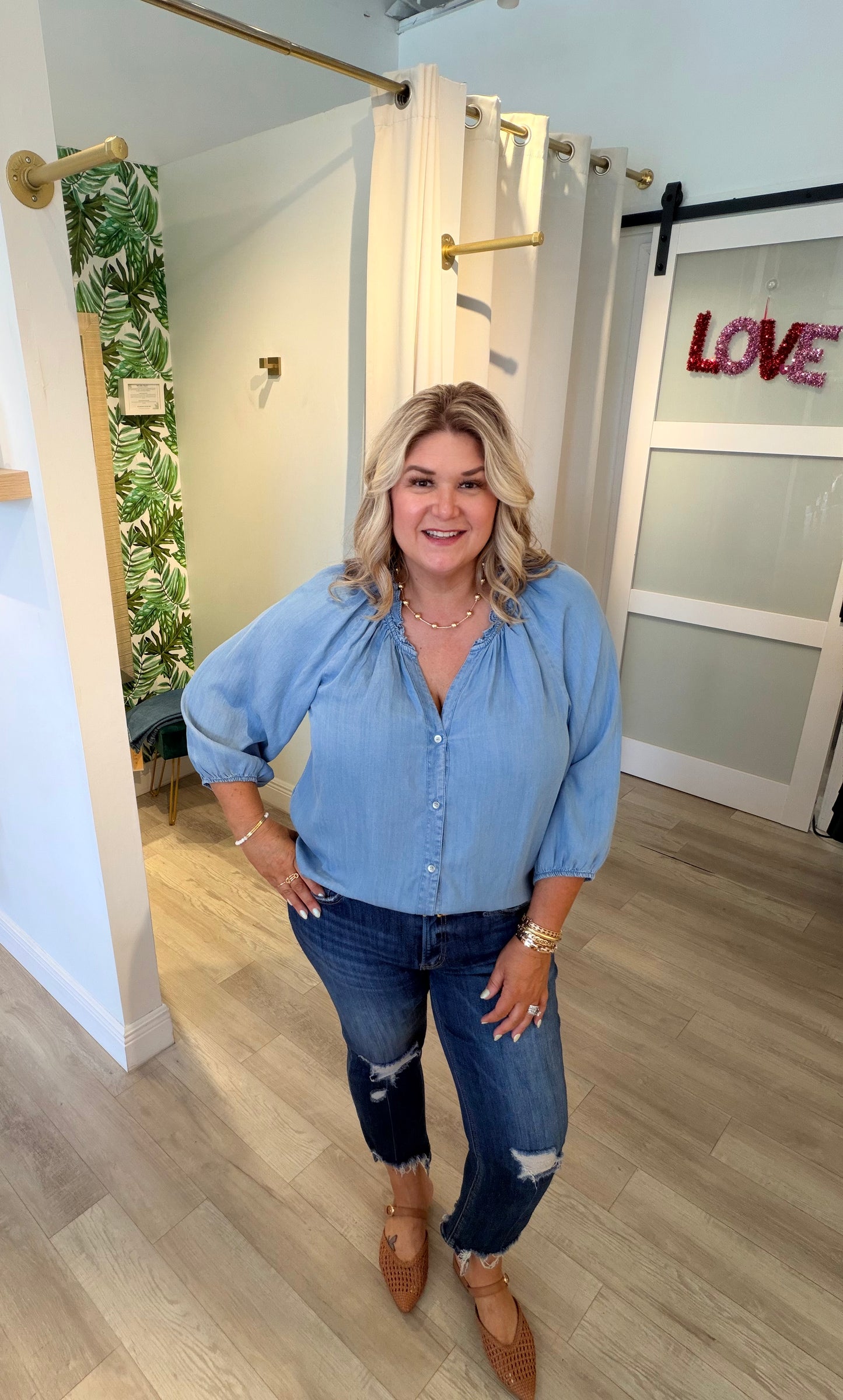 Soft Chambray Top