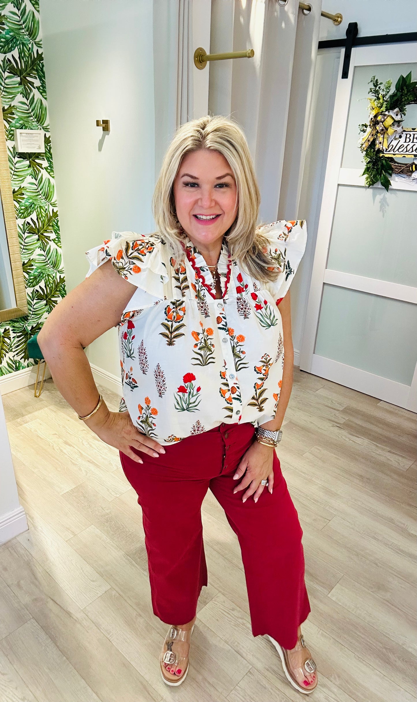 Botanical Flowers Top