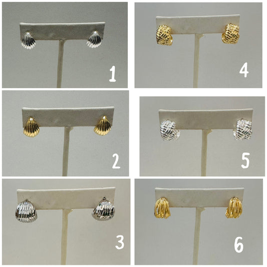 Small Textured Hoop Earrings